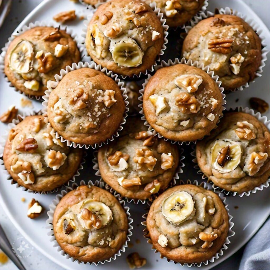 Healthy Banana Muffins with Oats