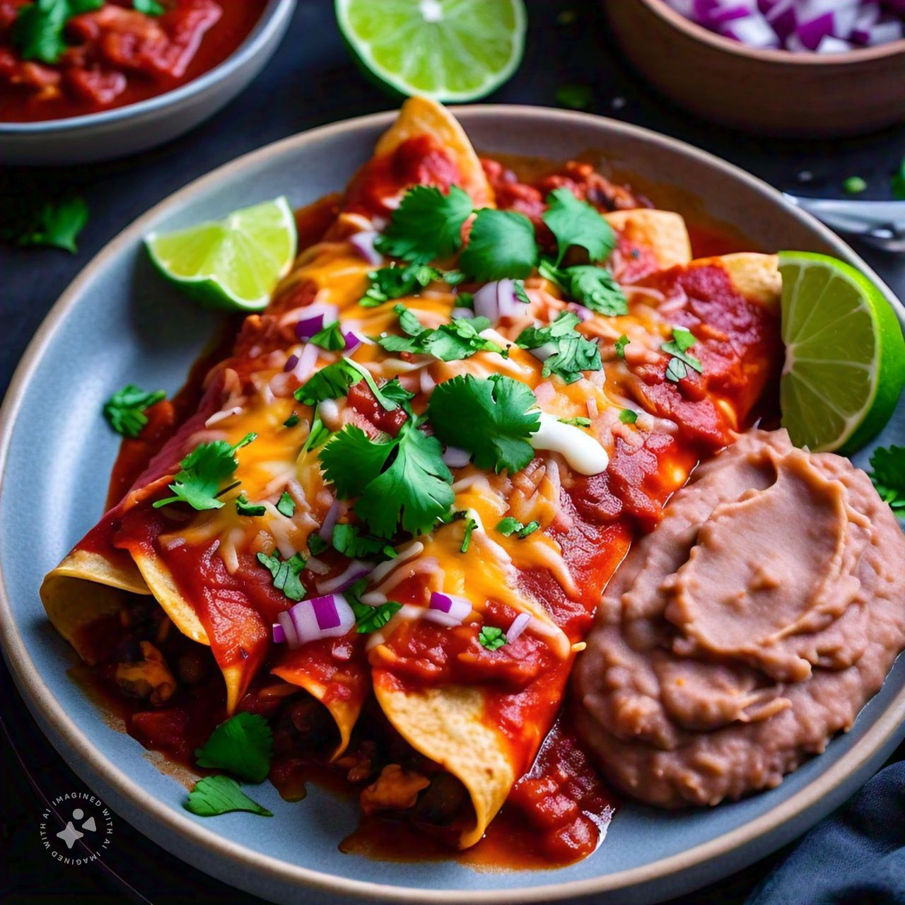 Vegetarian Enchiladas with Beans Recipe